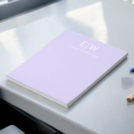 Bloc De Notas Elegante Profesional Simple Monograma Minimalista