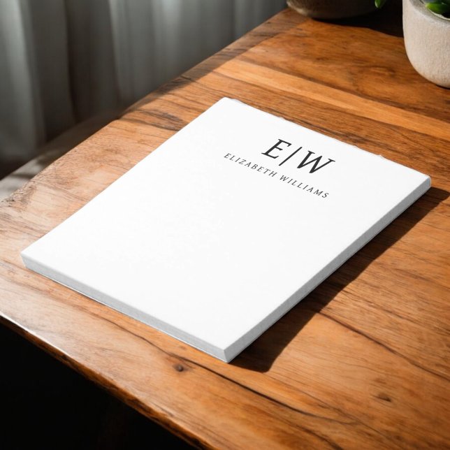 Bloc De Notas Elegante Profesional Simple Monograma Minimalista (Subido por el creador)