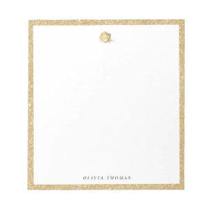 Bloc De Notas Elegante rosa de oro personalizado Stationery