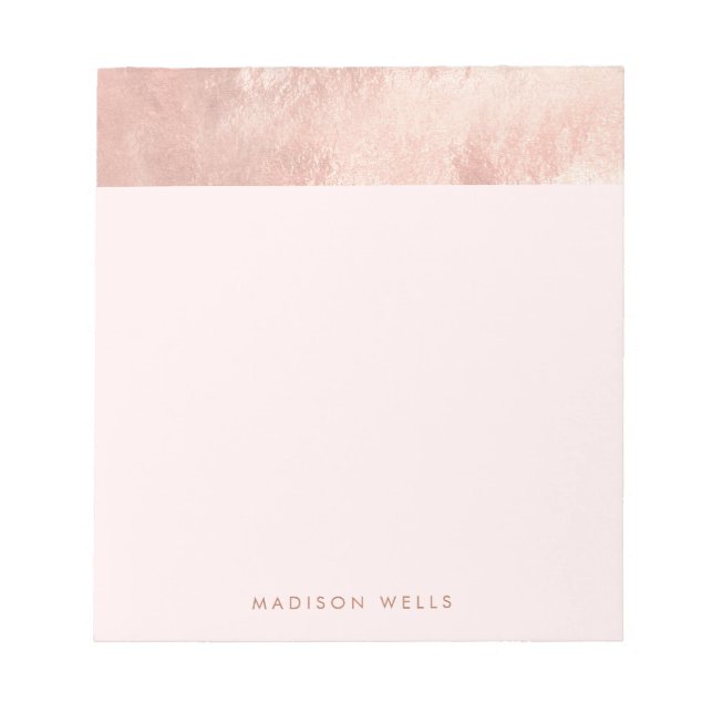 Bloc De Notas Elegante Rosa elegante rosa dorado (Frente)