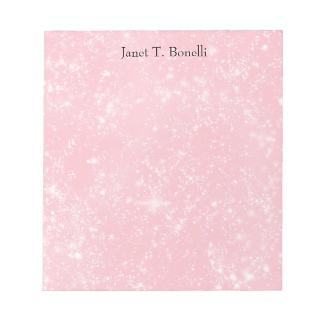 Bloc De Notas Elegante Rosa Simple Plano Profesional (Frente)