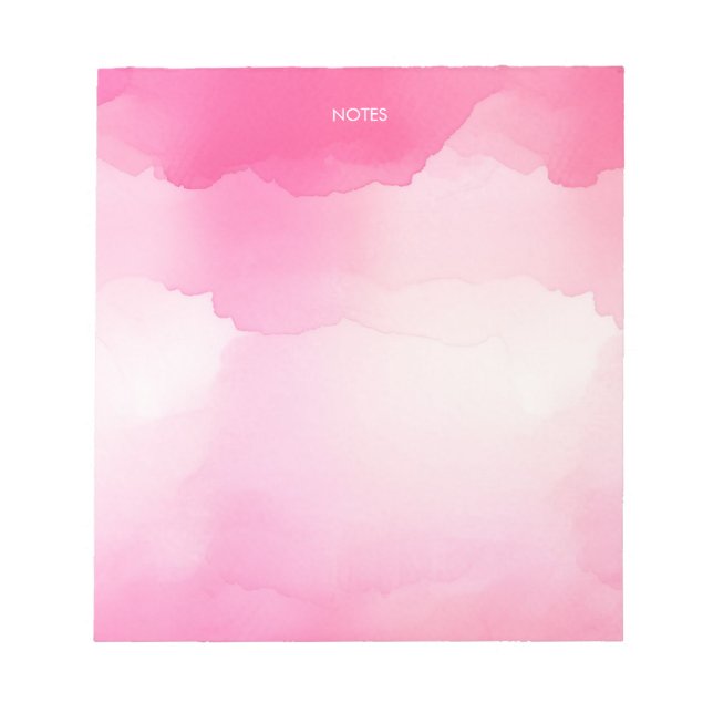 Bloc De Notas Elegante salpicón acuático rosa caliente personali (Frente)