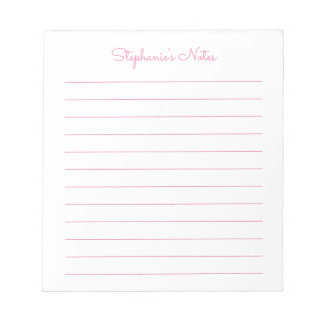 Bloc De Notas Elegante simple rosa claro personalizado