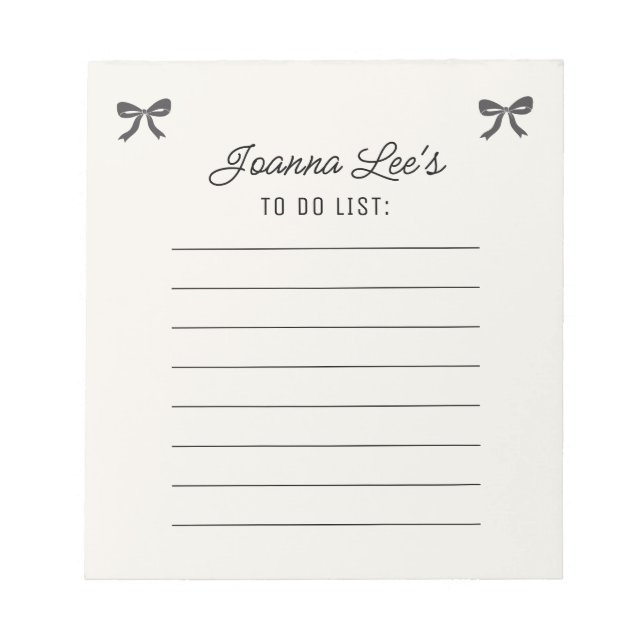 Bloc De Notas Elegante Stationery con lino de cinta de cebada (Frente)