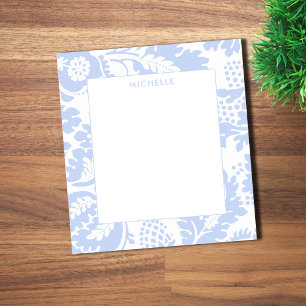 Bloc De Notas Elegante Vintage Blue Venetian Floral Botánica