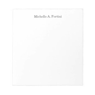 Bloc De Notas Elegante y elegante, sencillo blanco