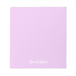 Bloc De Notas Elegante y Moderno Lila Púrpura Minimalista Femeni