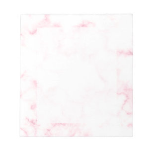 Bloc De Notas elegante y moderno mármol rosa y blanco