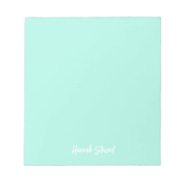 Bloc De Notas Elegante y moderno Mint Green Minimalista Girly