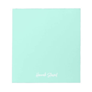 Bloc De Notas Elegante y moderno Mint Green Minimalista Girly