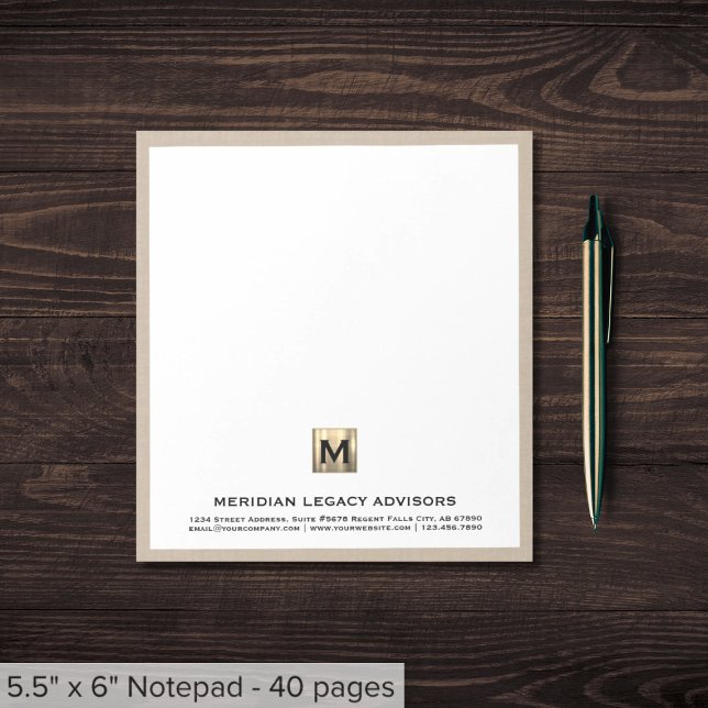 Bloc de notas elegante y personalizado de negocios (Subido por el creador)