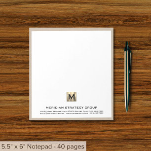 Bloc de notas elegante y personalizado de negocios
