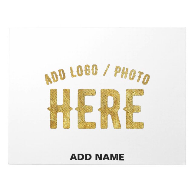 BLOC DE NOTAS ELEGANTES PERSONALIZABLES BLANCOS MODERNOS VERIFIC (Frente)