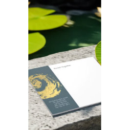 Bloc De Notas Elegantes pinceles de los símbolos YOGA Blue & Gol