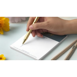 Bloc De Notas Elegantes pinceles de los símbolos YOGA Blue & Gol