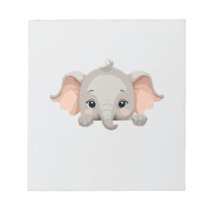 Bloc De Notas Elephant Peeking Cute Adorable Gracioso Animal ale