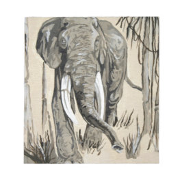 Bloc De Notas Elephant Strolling Through Wooded Savanna Art