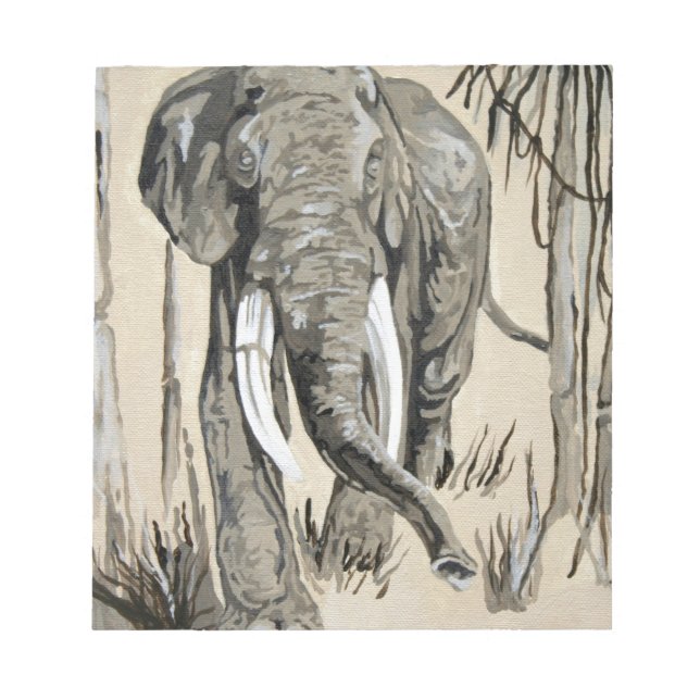 Bloc De Notas Elephant Strolling Through Wooded Savanna Art (Frente)