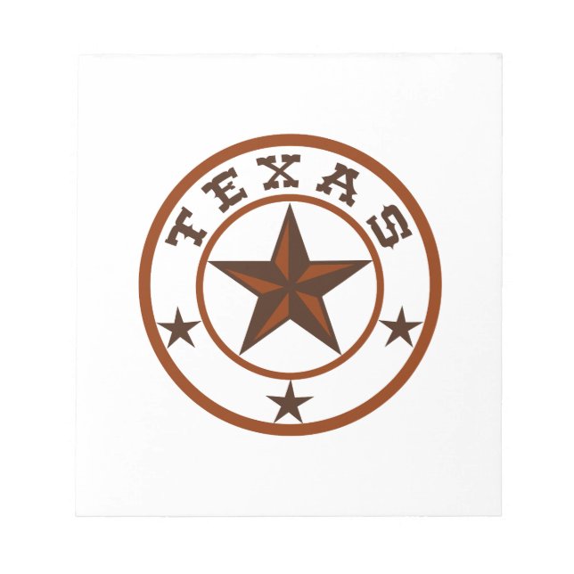 BLOC DE NOTAS EMBLEMA DE ESTRELLA DE TEXAS (Frente)
