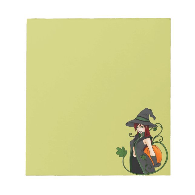 Bloc de notas embrujante de Halloween (Frente)