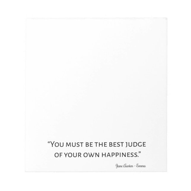 Bloc De Notas Emma De Jane Austen Cita I (Frente)