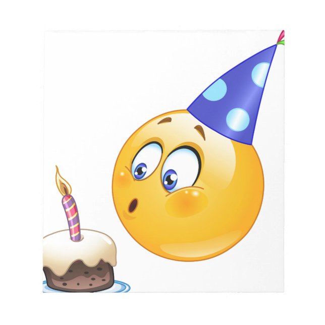 Bloc De Notas emoji de cumpleaños (Frente)
