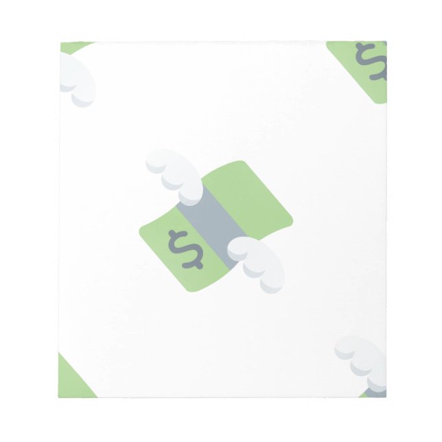 Bloc De Notas emoji de dinero volante (Frente)