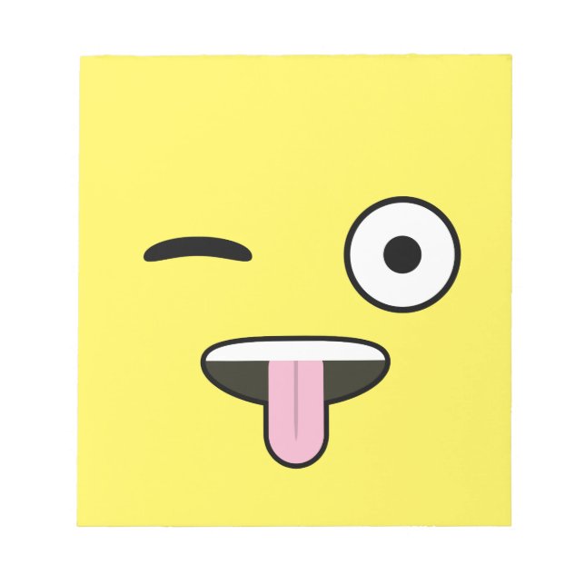Bloc De Notas Emoji de lengua fuera (Frente)