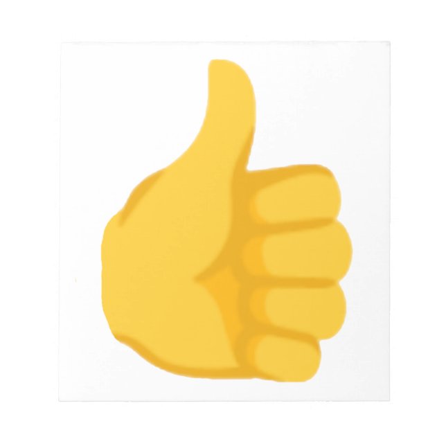 Bloc De Notas Emoji de miniaturas hacia arriba, (Frente)
