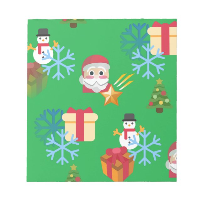 Bloc De Notas emoji de navidades verdes (Frente)