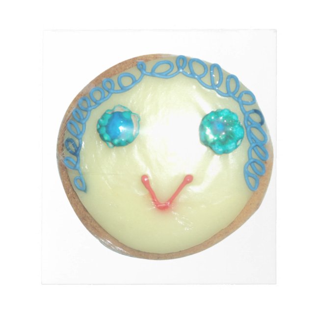 Bloc De Notas Emoji de pelo azul Arte Imprimir/Gráfico (Frente)