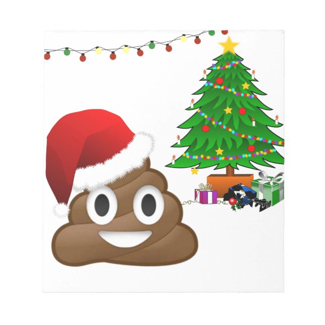 Bloc De Notas emoji de poo de navidades (Frente)