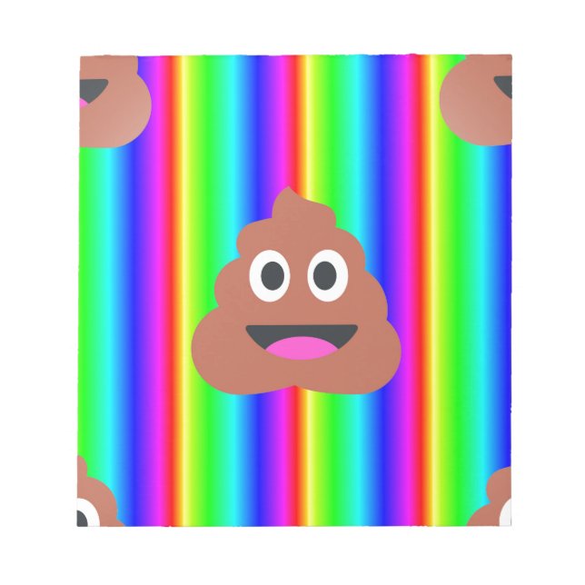 Bloc De Notas emoji de popó arco iris (Frente)