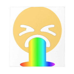 Bloc De Notas emoji de puke arco iris