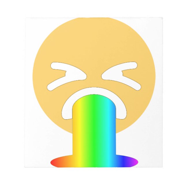 Bloc De Notas emoji de puke arco iris (Frente)