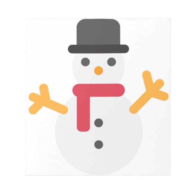 Bloc De Notas emoji de snowman de los navidades (Frente)