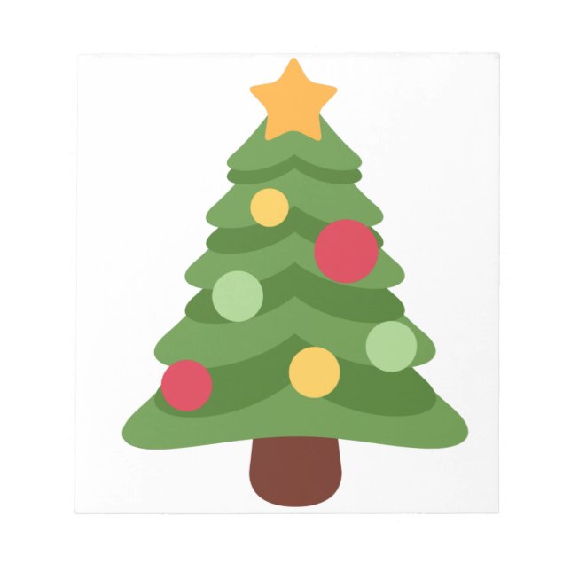 Bloc De Notas emojis de árboles de navidad (Frente)