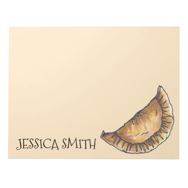 Bloc De Notas Empanada Comida personalizada Empanadas Pastelería (Frente)