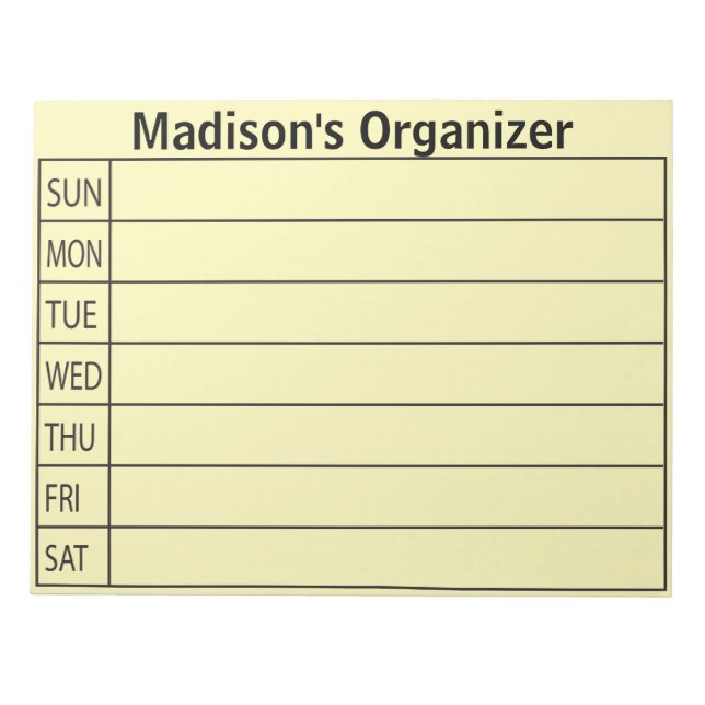 Bloc De Notas Empresa de planificación diaria (Frente)