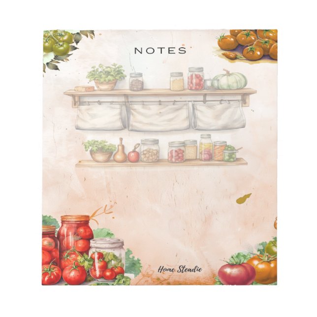Bloc de Notas en Blanco de Pasta de Tomate (Frente)