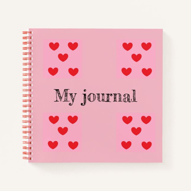 bloc de notas en espiral del diario Hearts (Anverso)