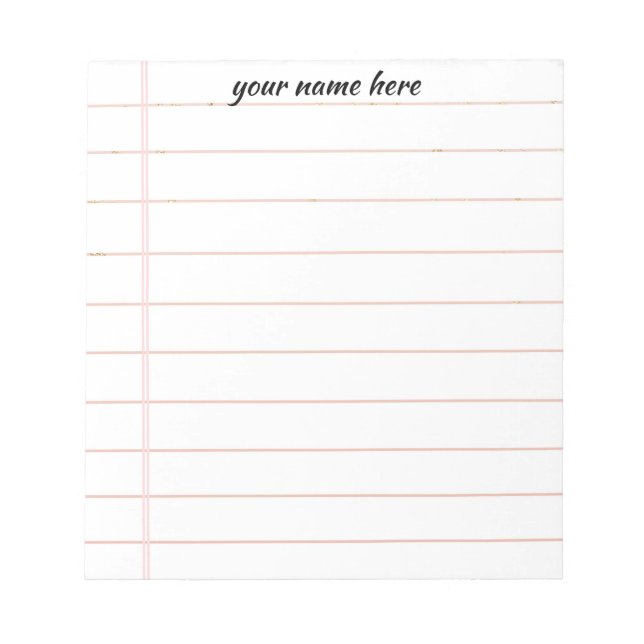Bloc de notas en línea personalizado (Frente)