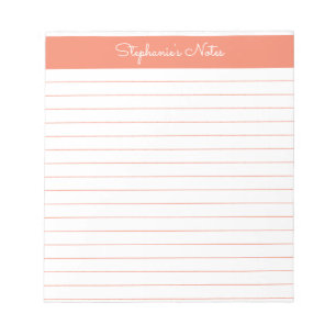 Bloc de notas en línea personalizado simple Naranj