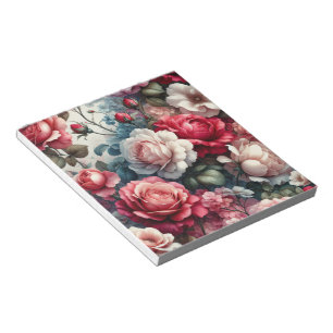 Bloc De Notas Encanto Floral Rosa Atemporal