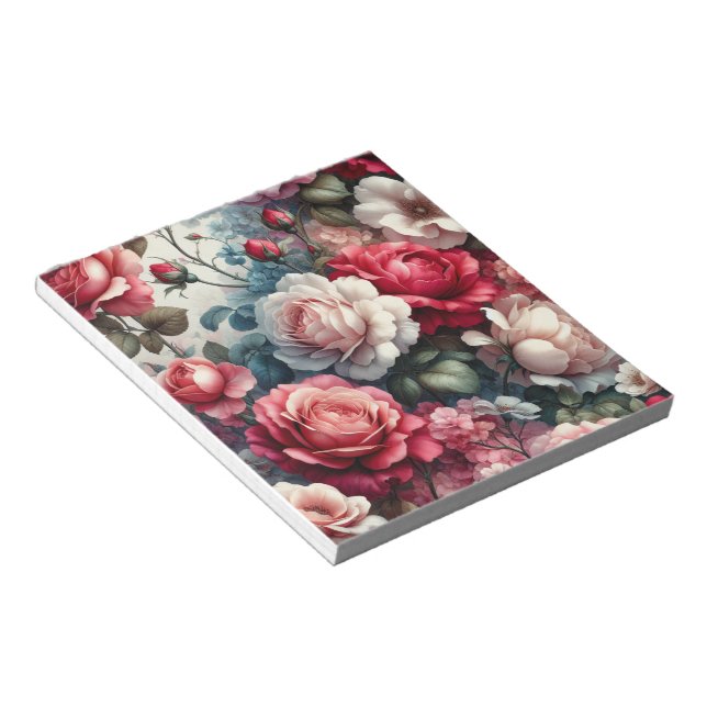 Bloc De Notas Encanto Floral Rosa Atemporal (Lado Derecho)