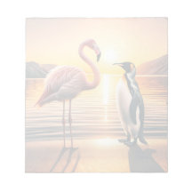 Encuentro Flamingo y Penguin Sunset