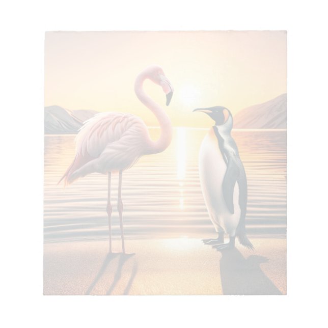 Bloc De Notas Encuentro Flamingo y Penguin Sunset (Frente)