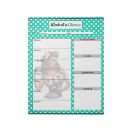 Bloc De Notas Enfermera bendita de Pinup _ semana a simple vista