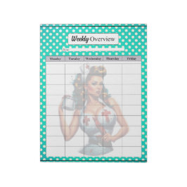 Bloc De Notas Enfermera bendita Pinup_ Visión General Semanal