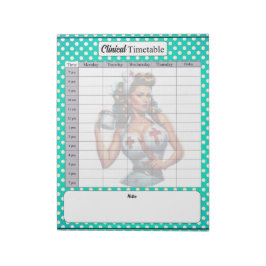 Bloc De Notas Enfermera de enfermería de bendición _ Horario clí